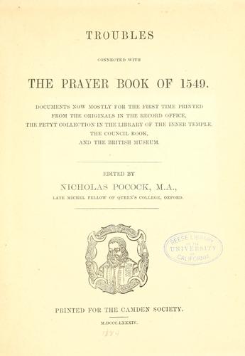Troubles connected with the prayer book 1549