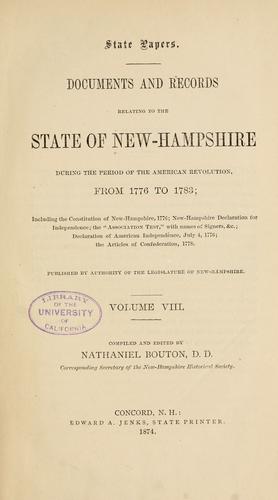 Documents and records relating to the State of New-Hampshire