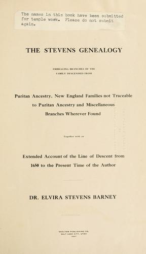 The Stevens Genealogy
