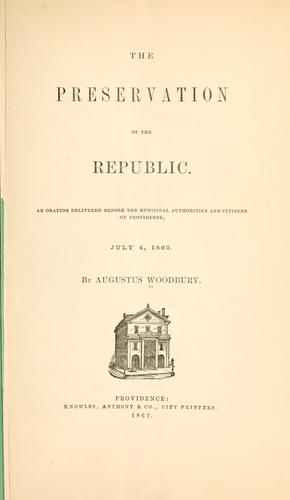 The preservation of the republic
