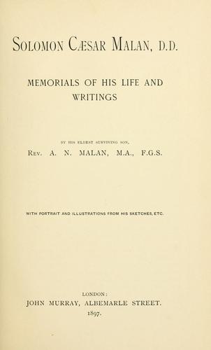 Solomon Caesar Malan, D.D