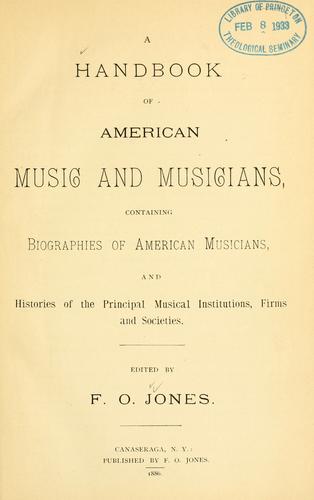 A handbook of American music and musicians