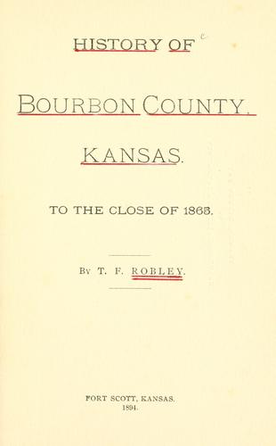 History of Bourbon County, Kansas