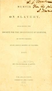 Memoir of slavery