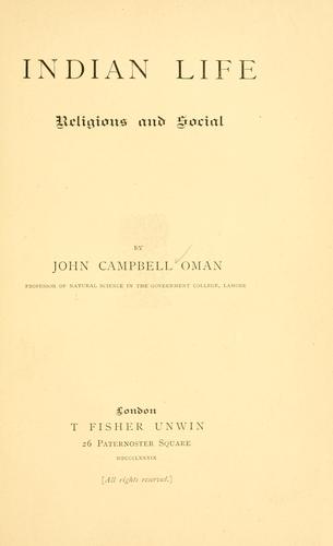 Indian life; religious and social