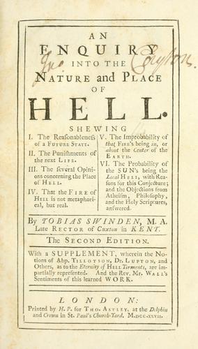 An enquiry into the nature and place of hell
