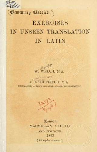 Exercises in unseen translation in Latin