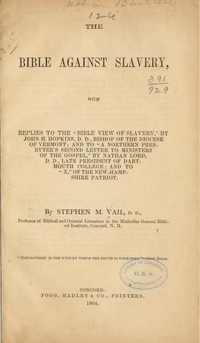 The Bible against slavery