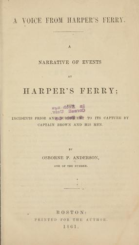 A voice from Harper's Ferry