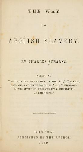 The way to abolish slavery