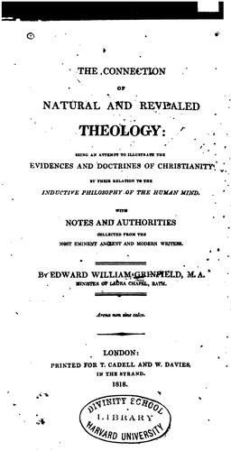 The connection of natural and revealed theology