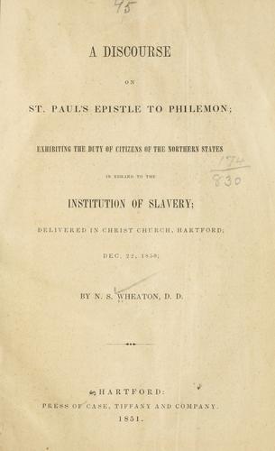 A discourse on St. Paul's epistle to Philemon