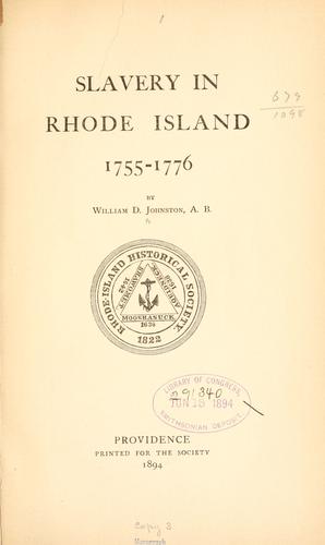 Slavery in Rhode Island