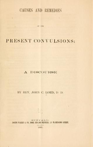 Causes and remedies of the present convulsions