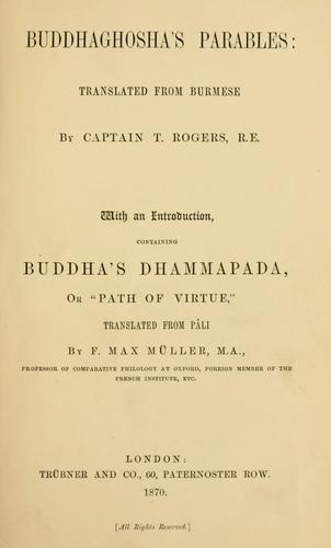 Buddhaghosha's parables