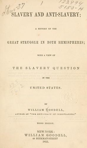 Slavery and anti-slavery