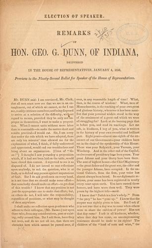 Election of speaker