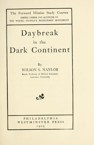 Daybreak in the Dark continent
