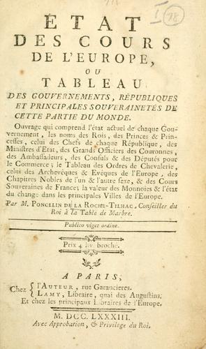 Etat des cours de l'Europe