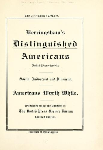Distinguished Americans