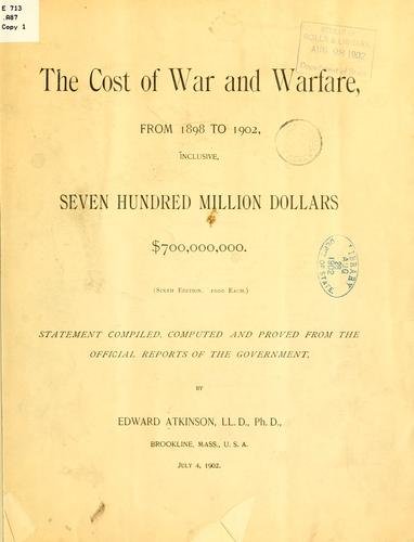 The cost of war and warfare