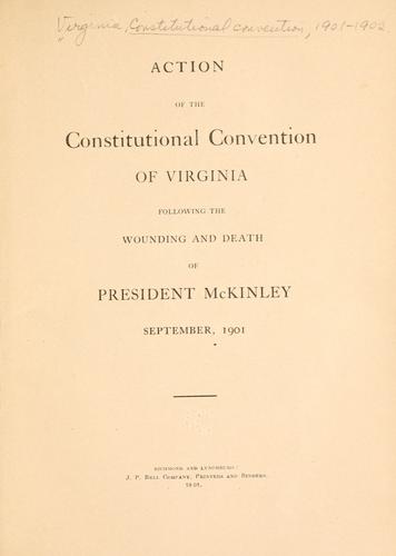 Action of the Constitutional convention of Virginia