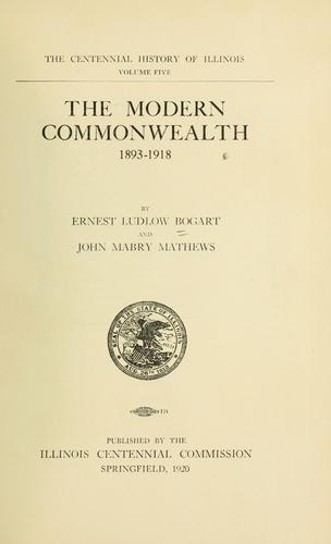 The modern commonwealth, 1893-1918