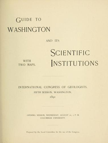 Guide to Washington and its scientific institutions