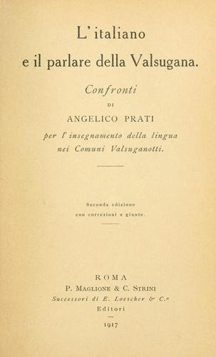 L' italiano e il parlare della Valsugana