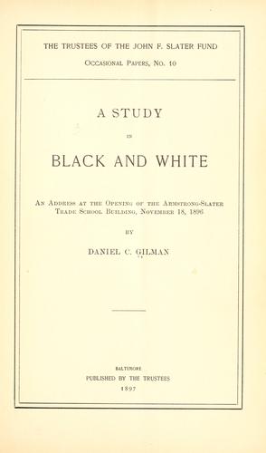 A study in black and white