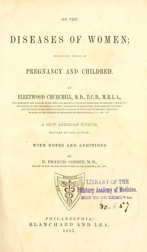 On the diseases of women