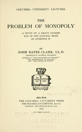 The problem of monopoly