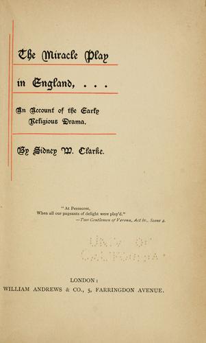 The miracle play in England