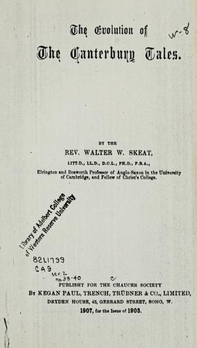 The evolution of the Canterbury tales