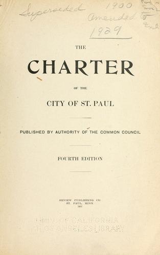 The charter of the city of St. Paul