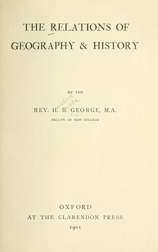 The relations of geography & history