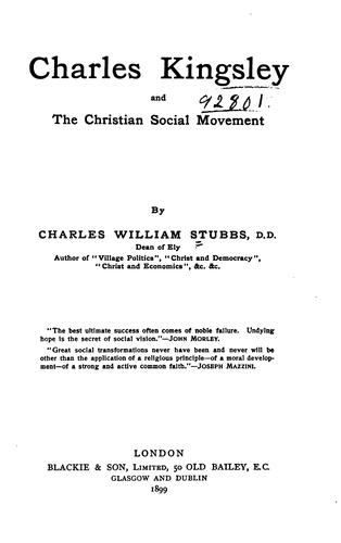 Charles Kingsley and the Christian social movement