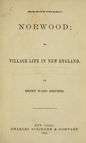 Norwood, or, Village life in New England