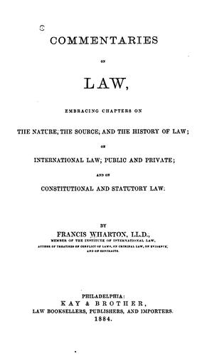 Commentaries on law