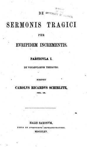 De sermonis tragici per Evripidem incrementis