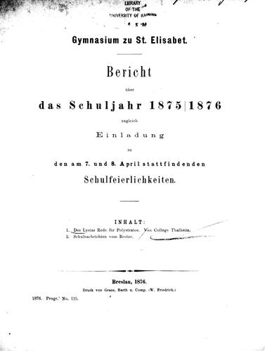 Des Lysias Rede für Polystratos