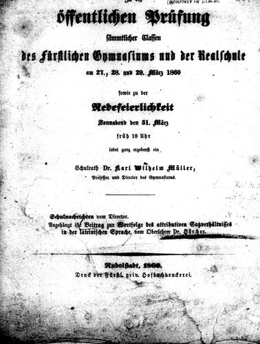 Beitrag zur Wortfolge des Attributiven Satzverhältnisses in der lateinischen Sprache