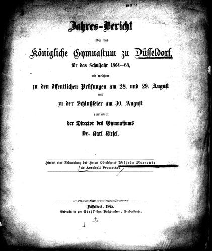 De Aeschyli Prometheo
