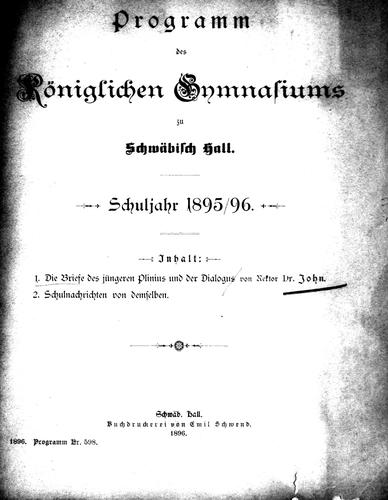 Die Briefe des jüngeren Plinius und der Dialogus