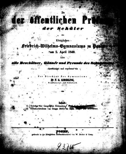 Einige Bemerkungen über den Zug Alexanders durch Lycien und Pamphylien
