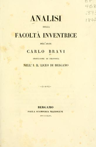 Analisi della facoltà inventrice