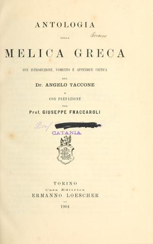 Antologia della melica greca