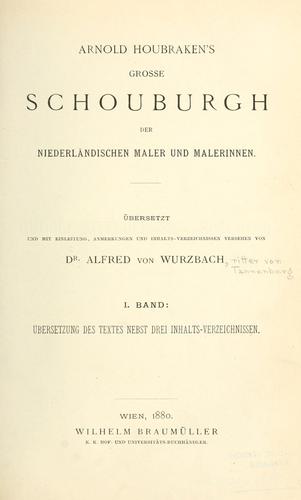 Arnold Houbraken's Grosse Schouburgh der niederländischen Maler und Malerinnen