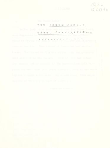 The Bogue family