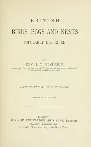 British birds' eggs and nests